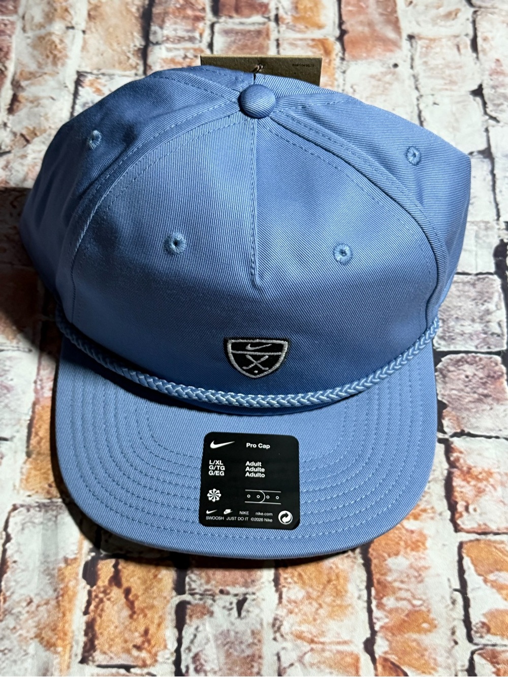 Nike Light Blue Pro Cap with Braided Visor